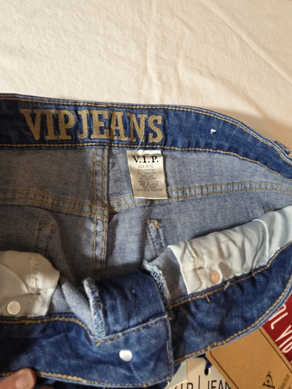 VIP Distressed Women's Blue Ripped Jeans - Picture 4 of 6